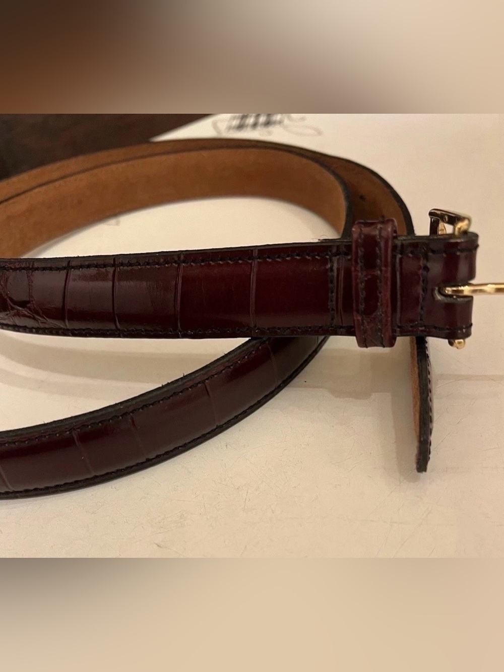 EVP Brown Genuine Leather Dress Belt - Size 46‎
